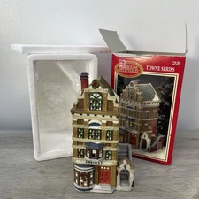 1995 Dickens Collectables Towne Series Chemist & Tea Shoppe Hand Painted House