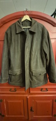 St. Johns Bay Size XL Brown Leather Coat Lined Soft Thick Supple  Dressy Casual