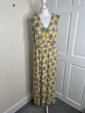 Seasalt Polmanter Dress Summer Sun Dress Size 22 Sun Flower Print Jersey Stretch
