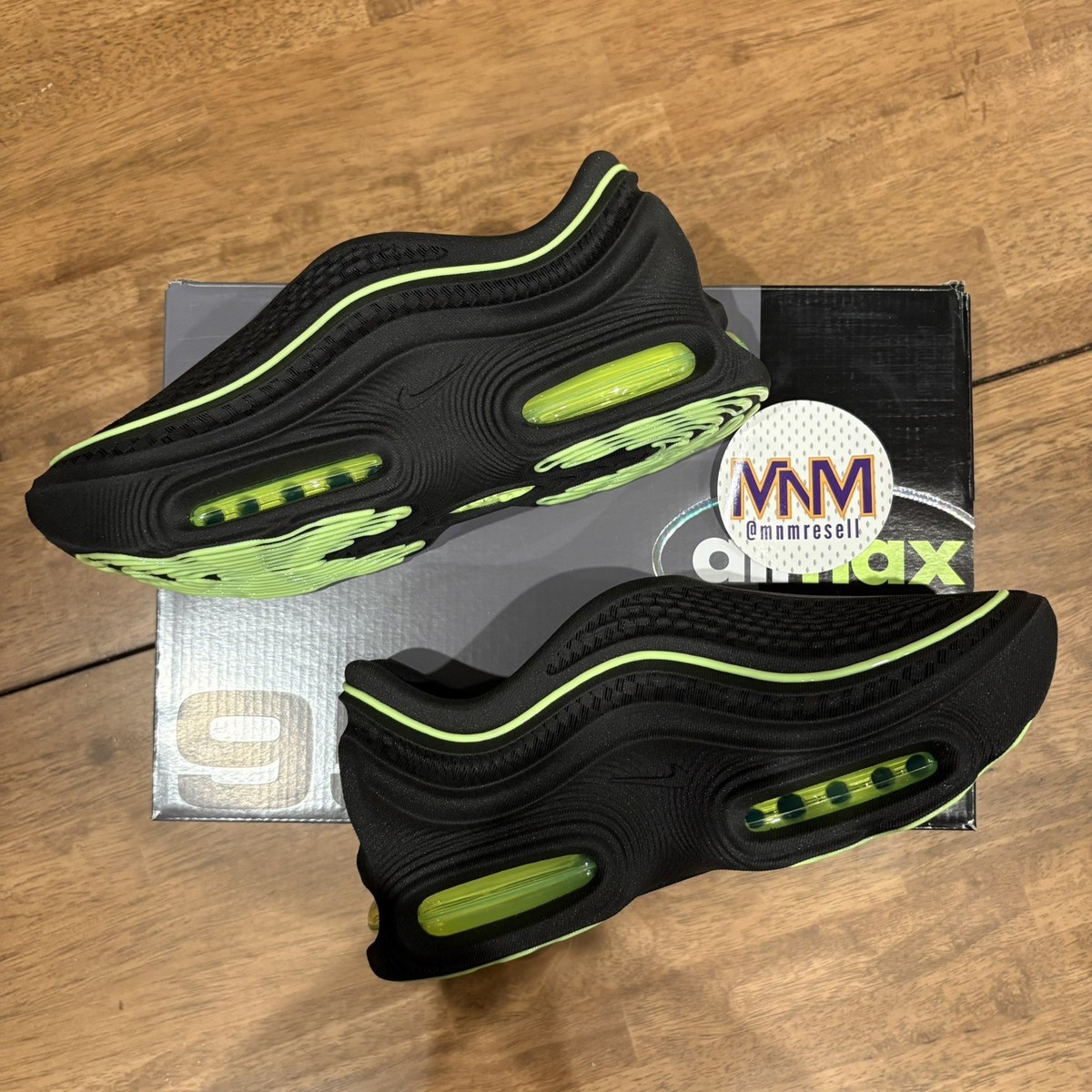 Nike Air Max 95000 Black Volt 3D Printed Sneakers Size 7