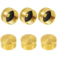 6pcs Refill Propane Bottle Cap Solid Brass 1lb Tank Sealed 6 