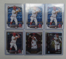 2025 Bowman - Chrome JJ Weatherholt 6 card RC lot (Base and 4 Chrome Inserts)