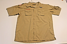 Boy Scouts of America BSA Men's Shirt Tan X-Large 100 Supplex Nylon Glued Patch