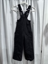 Sport Essentials Kids Black Snow Bib Pants Size 6 Unisex Insulated Waterproof