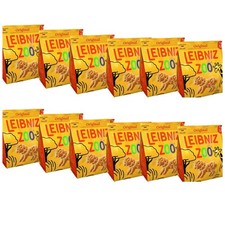 12x Bahlsen Leibniz Zoo Biscuits  Animal-Shaped Biscuits 100g