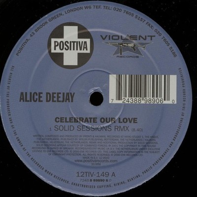 Alice Deejay - Celebrate Our Love (Remixes) (12'') (Very Good (VG)) - 3883809514