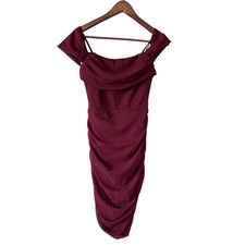 Windsor Midnight Illusions Glitter Bodycon Mini Dress NWT size Medium Maroon
