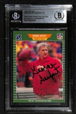 George Seifert Signed 1989 Pro Set 49ers Head Coach Card Beckett