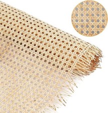 14" Width Cane Webbing 2Feet, Natural Rattan Webbing for Caning Projects, Wov...