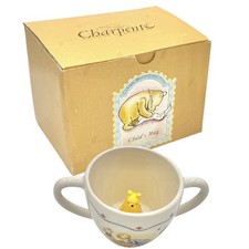 Vintage Charp nte Disney Winnie The Pooh Bear Double Handle Ceramic Child's Mug