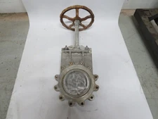 Generic Knife Gate Valve Size 10" 12 Bolt Pattern Brown 16" Handle USED