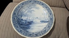 Boch Delft Blue Canal Scene Plate 10 Inch