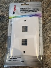 9 On-Q Legrand 2 Port White Wall Plate F3402-WH-V1 Network Keystone Jack outlet