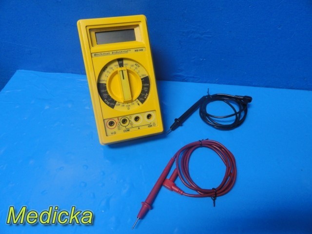 Beckman Industrial HD140 Digital Multimeter W/ Test Leads & 9V