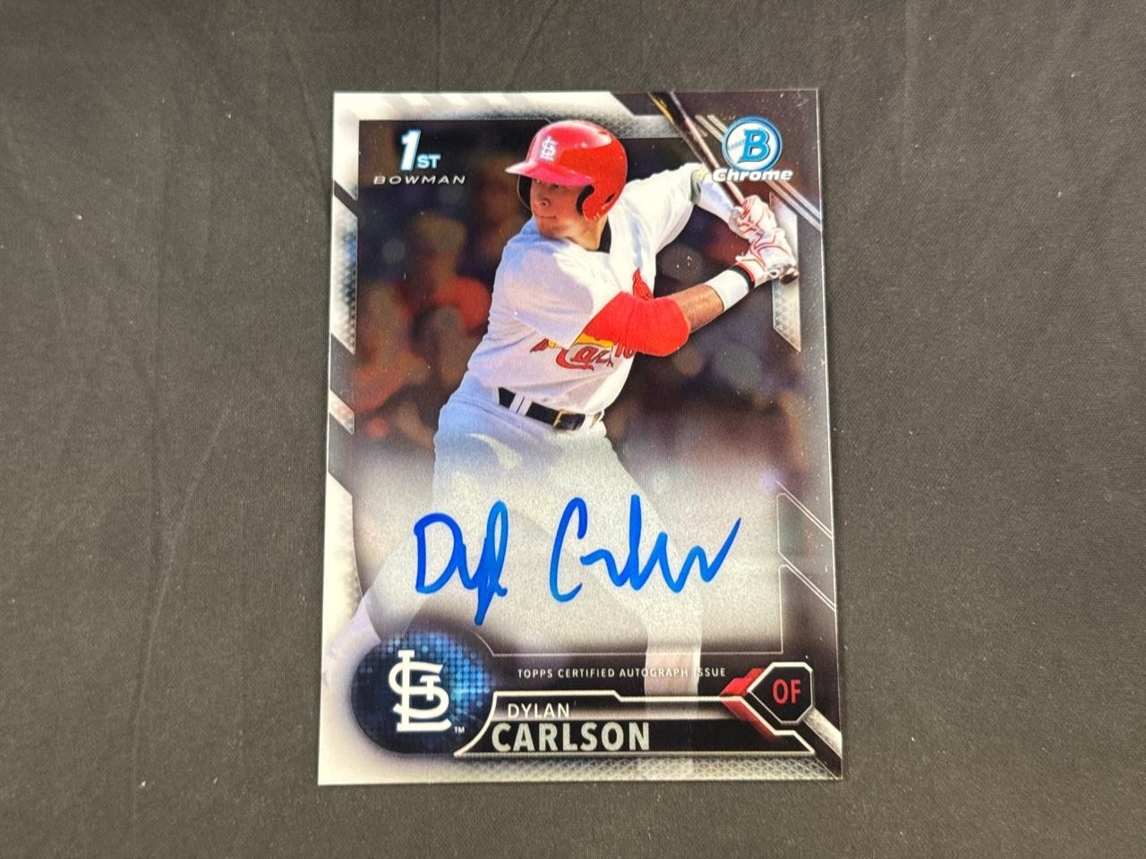 2016 BOWMAN CHROME DRAFT MLB BASEBALL DYLAN CARLSON CDA-DC 1ST PROSPECT AUTO