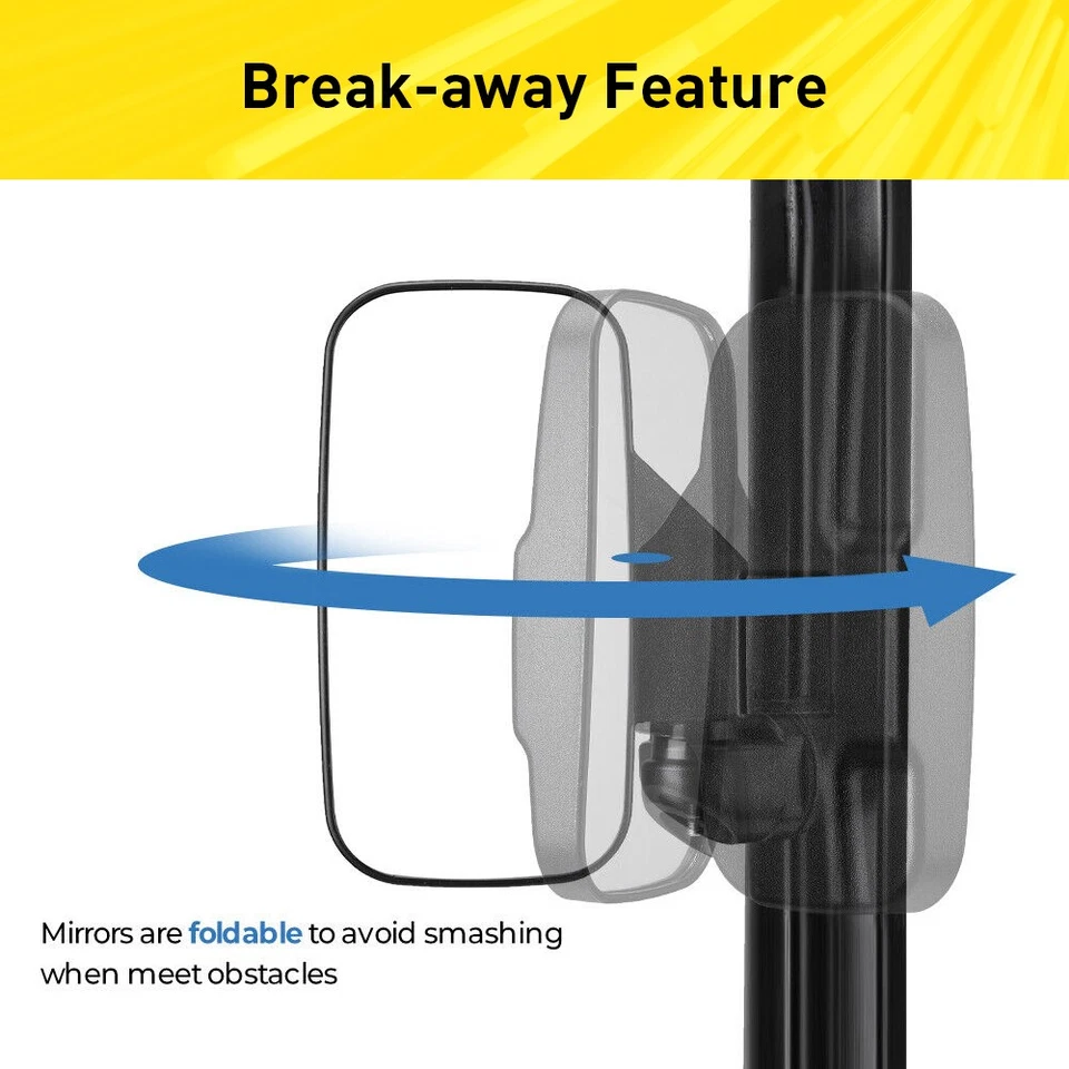 Espejos retrovisores laterales UTV para Polaris Ranger 570 1000 XP 900 XP 1000/General Foto 4 de 4