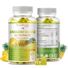 2 Bottles Potassium Magnesium Glycinate Gummies Improve Sleep Tiredness Stress
