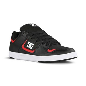 black and red dc shoes