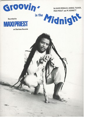 MAXI PRIEST ''GROOVIN' IN THE MIDNIGHT'' SHEET MUSIC-PIANO/VOCAL/GUITAR/CHORDS-NEW