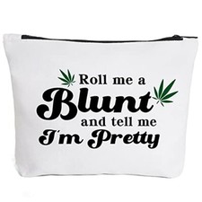 Funny Leaf Makeup Bag Gift for Women Best Friends Sister Teens Multicolor02