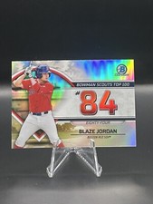 2023 Bowman Chrome Blaze Jordan #BTP-84 Scouts Top 100 Refractor Boston Red Sox