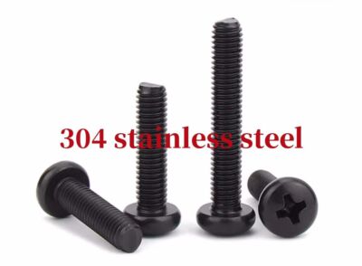M1 M2 M3 Black 304 stainless Phillips Cross Pan Head Round head Machine Screw