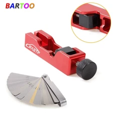 Red Spark Plug Gap Tool Compatible with Most 10/12/14/16MM+32Blades Feeler Gauge
