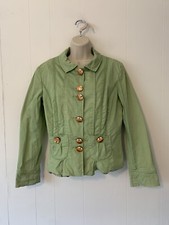 Vintage Dolce & Gabbana D&G Women’s Green Y2K Cropped Peplum Jacket Blazer 32/46