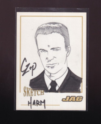 JAG SKETCH by John Czop of David James Elliott as Commander Harmon Rabb, Jr.