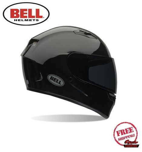 BELL QUALIFIER MOTORCYCLE HELMET GLOSS BLACK DOT APPROVED FREE SHIPPING NEW - Picture 1 of 2