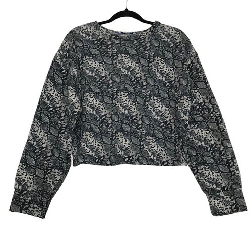 Pull Col Roulé Zara Femme - Imprimé Serpent Brun Et Noir - Taille S - Occasion Très Bon État