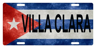 Cuba Flag Bandera LICENSE PLATE Car Truck Villa Clara Cuban Emblem