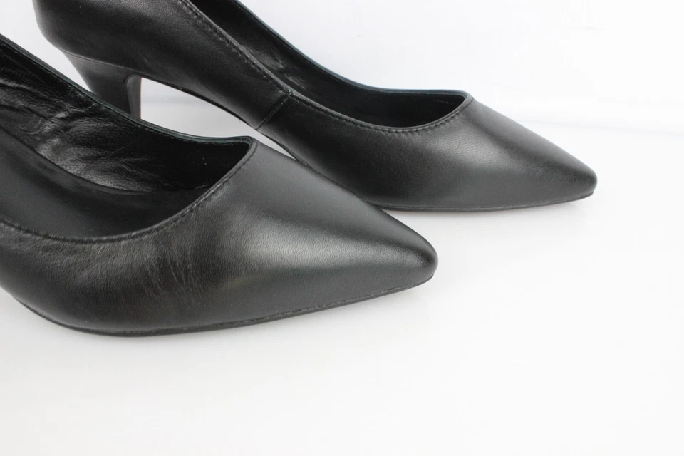 MINELLI Zapatos De Tacón De Cuero Negro T 39 En Estado Nuevo - Imagen 3 de 4