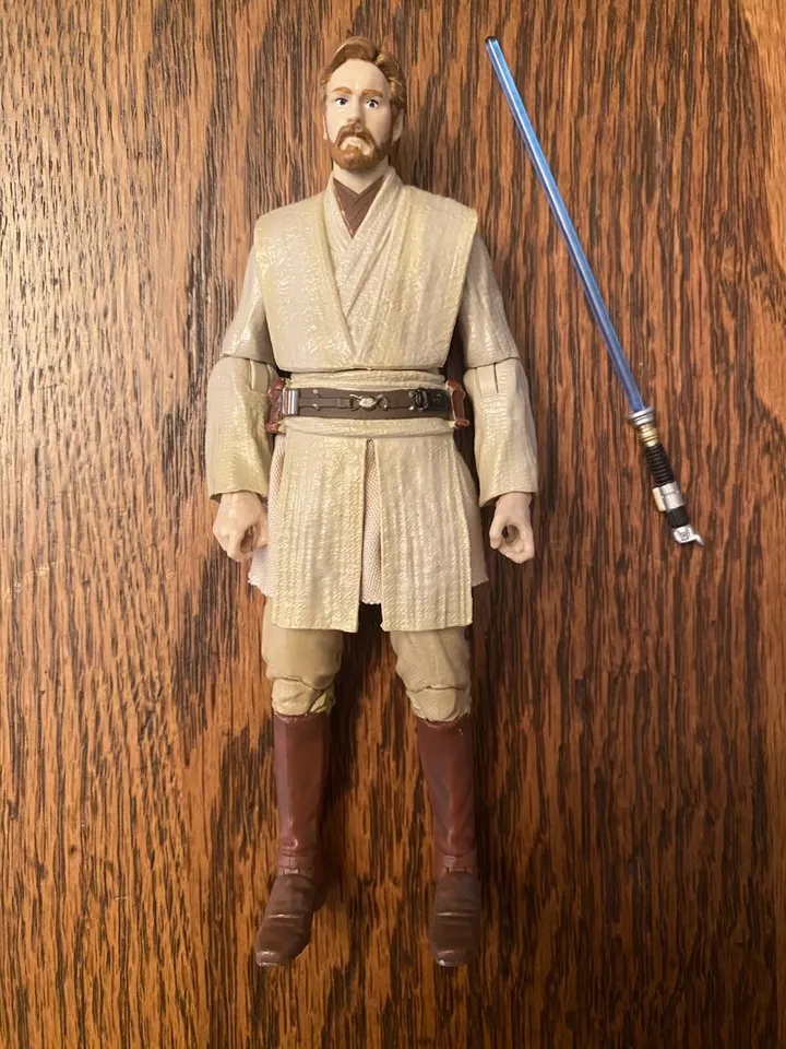 Star Wars The Black Series Prequel 3 Figure Set-Qui-Gon Jinn, Obi-Wan, Jar Jar - Image 4 of 4