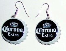 Corona Beer Real Bottle Cap Fashion Novelty Earrings Jewelry