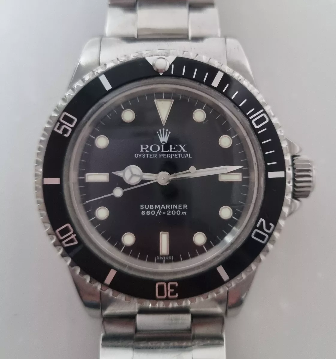 Rolex Submariner Watch Ref. 5513 With Original Box and Rolex Service Papers