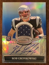 ROB GRONKOWSKI 2010 Bowman Sterling RC Blue Refractor Patch Auto #/99 💎 CLEAN