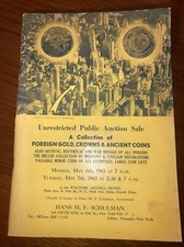 Hans Schulman Coin Auction Catalog May 1963 Foreign Gold, Crowns, Ancient Coins