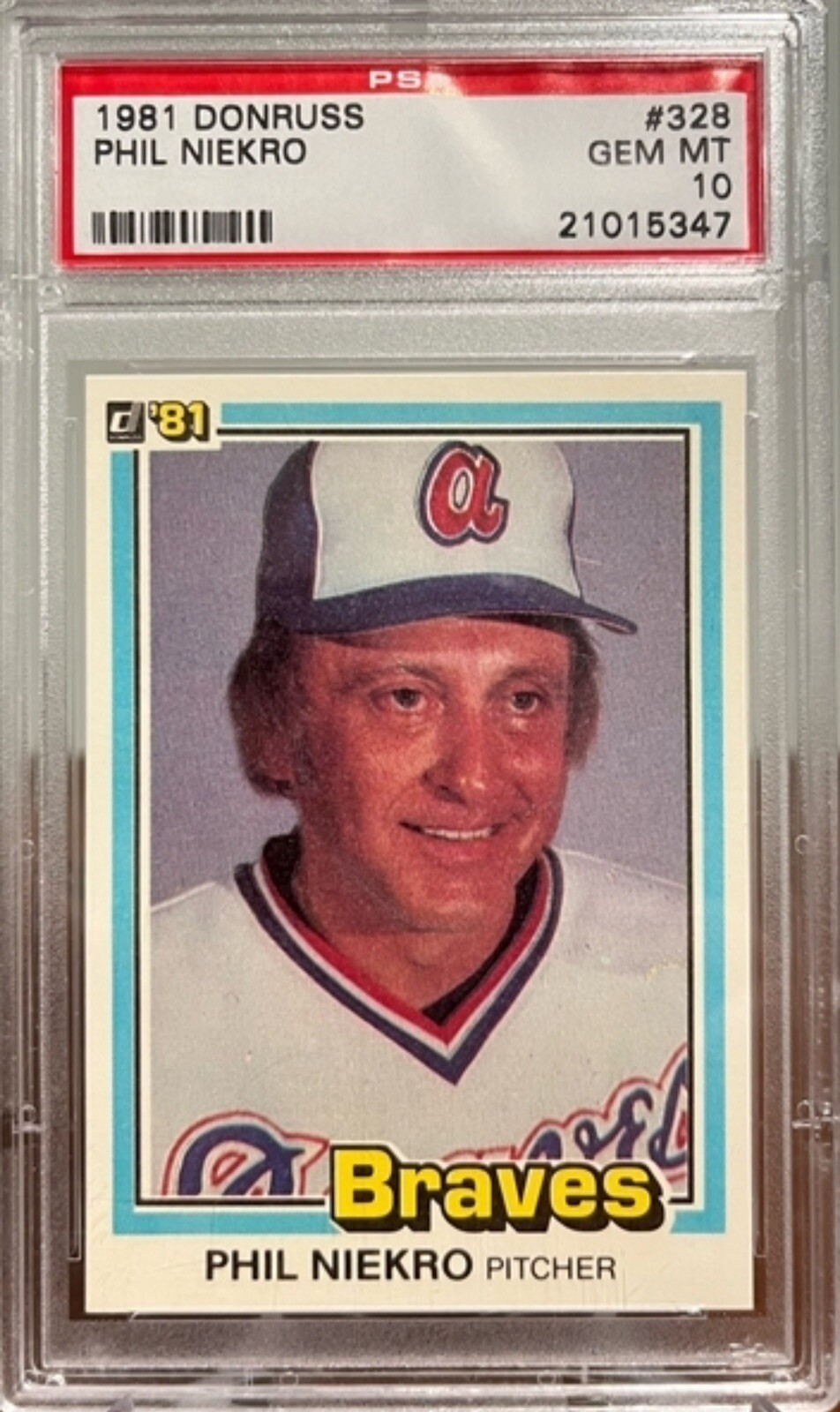 1981 Donruss #328 Phil Niekro PSA 10 🎅🏻🎁