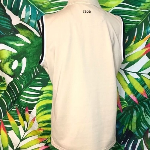 IZOD Women's LG Ecru Beige Golf Cool XFG Ventilated Polo Activewear Tank - Picture 7 of 8