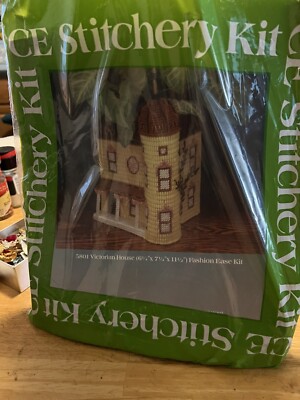 Vintage 1981 CE Creative Expressions Stitchery Kit Victorian House #5801