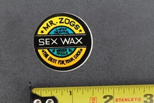 Mr Zog's Sex Wax Surfboard 80's Neon Green Yellow SW1A Vintage Surfing STICKER
