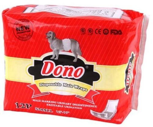 NEW DONO Male Dog Disposable Diapers Pet wrap for Marking Incontinence - 第 1/2 張圖片