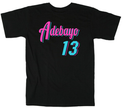Bam Adebayo Miami Heat Vice City Long Short Sleeve T-Shirt