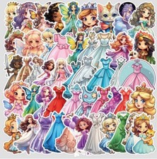 Cute Cartoon Princess And Fairy Stickers/ Random Pack Of 25 Pack