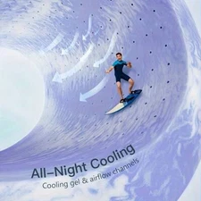 XYGC ELEMUSE Ventilated Design Memory Foam Mattress Topper,Cooling Gel