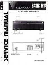 Fotocopia Vintage Kenwood Basic M1A Amplificatore di Potenza Stereo Manuale di Servizio