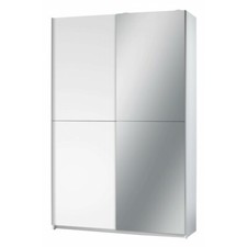 Armadio a 2 ante scorrevoli FORMIA con specchio, in laminato LAP 125x195,5x38 cm