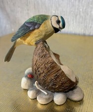 BORDER FINE ARTS BIRD THE BLUETIT WITH COCONUT AYRES  PERFECT