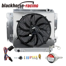 3 Row Radiator+Fan Aluminum Shroud Relay For Jeep 1987-2006 Wrangler TJ YJ L4 L6